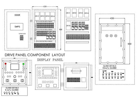 Drive panel component of layout were given in 2D Autocad DWG file ...