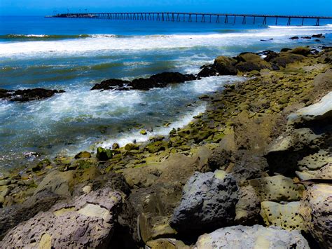 Ventura Pier And Misty Waves Free Stock Photo - Public Domain Pictures