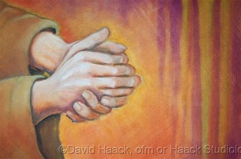 Painting : "Praying Hands" (Original art by David Haack, ofm) | Praying hands, Hands, Ofm