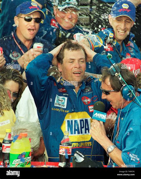 Michael Waltrip celebrates winning the 2001 Daytona 500 Stock Photo - Alamy