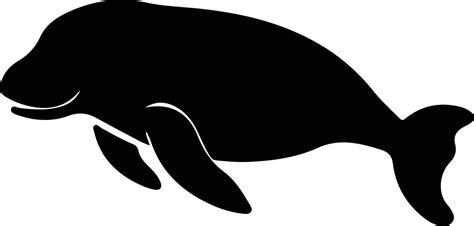 dugong black silhouette 38100829 Vector Art at Vecteezy