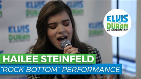 Hailee Steinfeld - "Rock Bottom" Acoustic | Elvis Duran Live - YouTube