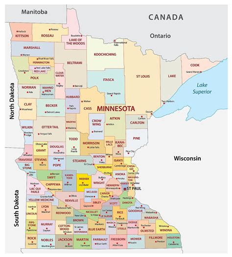 Minnesota County Map Printable - Printable Word Searches