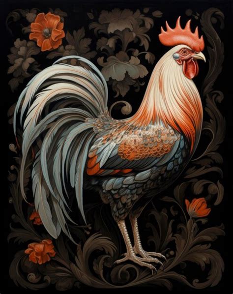 Premium Photo | Chicken illustration hen vector roosters image painting ...