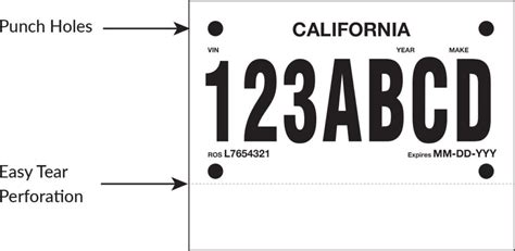 Printable California License Plate Template - Printable JD