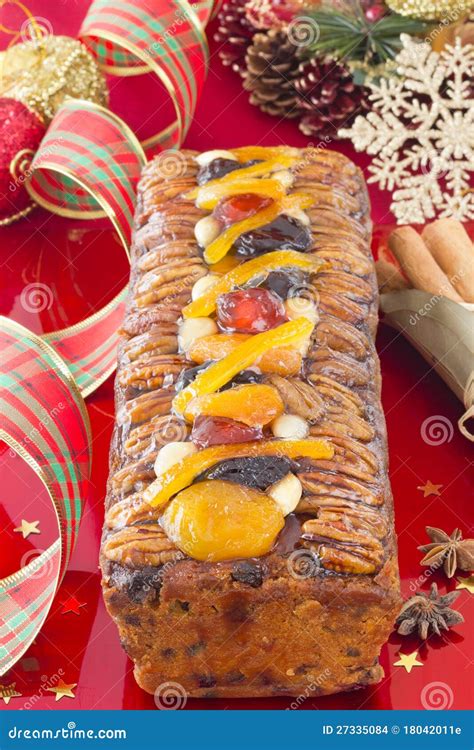 Christmas Fruit-cake With Festive Decoration Stock Images - Image: 27335084