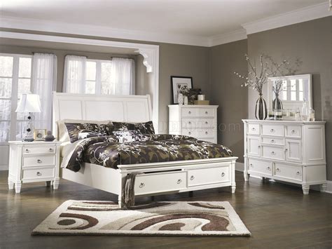 Prentice Bedroom B672 in White w/Storage Bed by Ashley Furniture