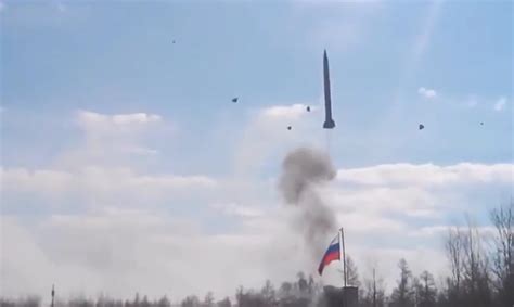 Russian failed military missile launch caught on camera
