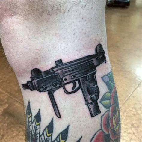 50 Uzi Tattoo Ideas For Men - Firearm Designs