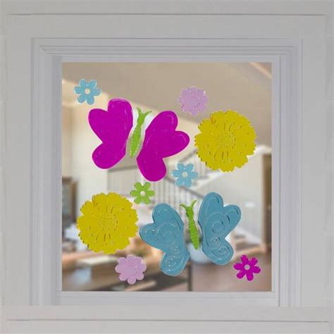 Butterflies & Flowers Spring Gel Window Clings | Michaels