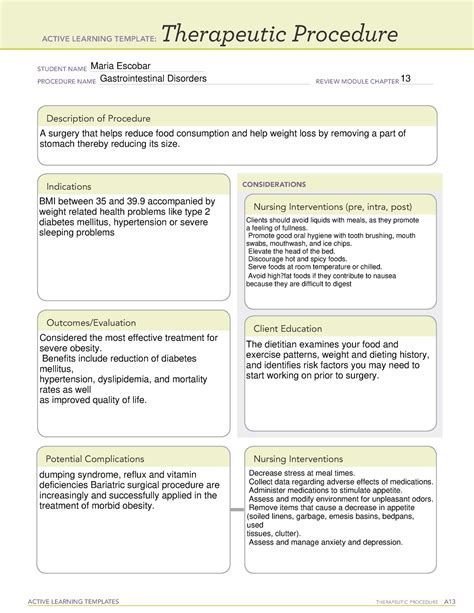 Gastrointestinal Disorders Dietary - ACTIVE LEARNING TEMPLATES ...