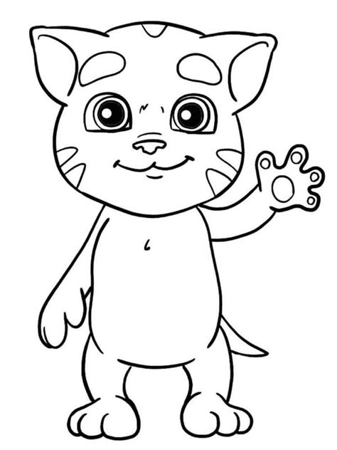 The Cutest Baby Talking Tom Coloring Page - Free Printable Coloring ...