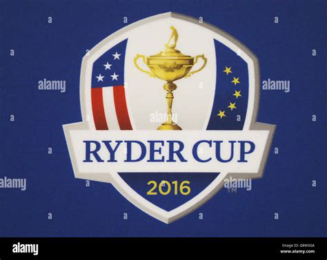 The Ryder cup logo seen during a photocall at the Royal Portrush Golf ...