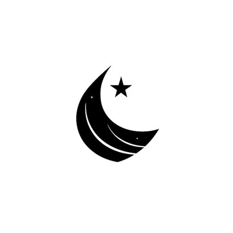 Premium Vector | Logo shooting star black and white isolated