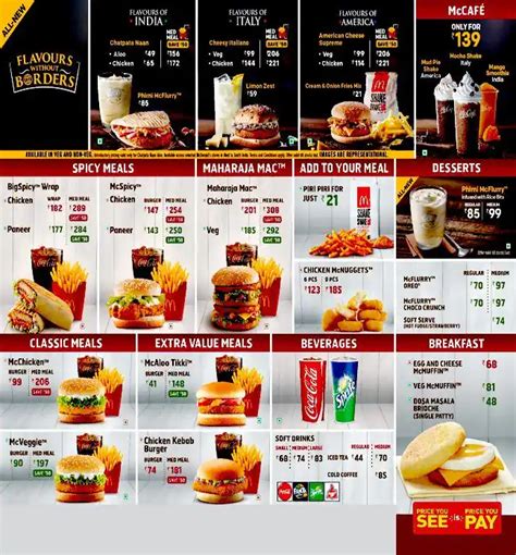 McDonald's Menu, Menu for McDonald's, Colaba, Mumbai - Zomato