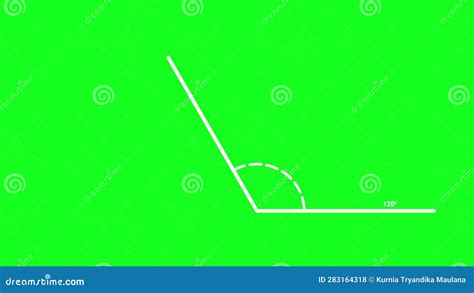 120 Degree Angle Triangle Math School Greenscreen Animation Stock Footage - Video of label ...