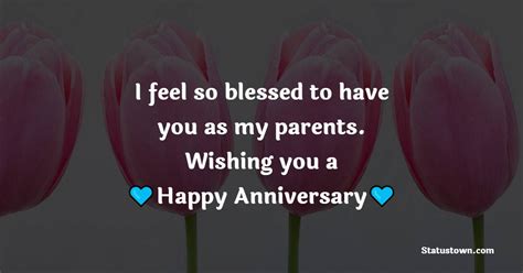 I feel so blessed to have you as my parents. Wishing you a happy anniversary. - 20th Anniversary ...