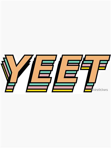 "YEET colorful pastel " Sticker for Sale by shirstickers | Redbubble