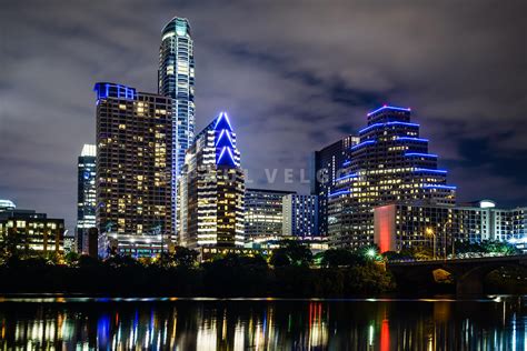 Wall Art Print & Stock Photo: Austin Skyline at Night 2016 Large Canvas Home Decor Fine Art ...