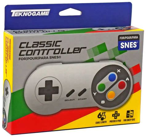 Nintendo Super Nintendo SNES Wired Controller Multi-Color Buttons TeknoGame - ToyWiz