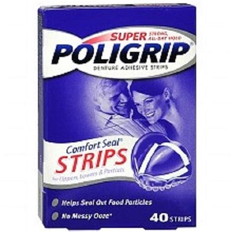 Super PoliGrip Comfort Seal Denture Adhesive Strips - Shop Jadas