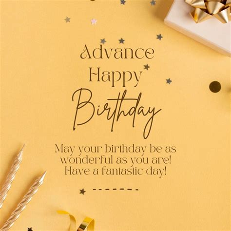 Advance Happy Birthday Images and Wishes