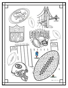 San Francisco 49ers Football Coloring Page (could use in SUB PLAN?)