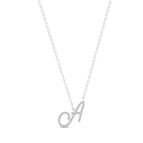 Shop Script Initial Diamond Necklace