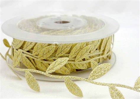 3 cm Gold Leaf Ribbon Lace 4 Yards Good Crafted DIY Ideas >>> Check this awesome item by going ...