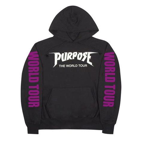 Purpose PARIS Purple The World Tour -Black Hoodie | Purpose tour sweatshirt, Purpose tour hoodie ...