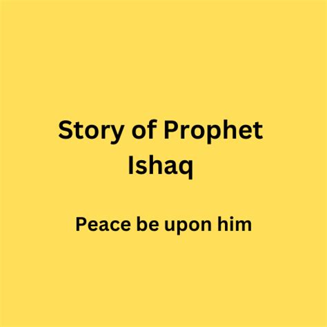 Prophet Ishaq - Prophets of God