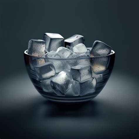 surea.ilabs: a bowl of ice cubes, grey background