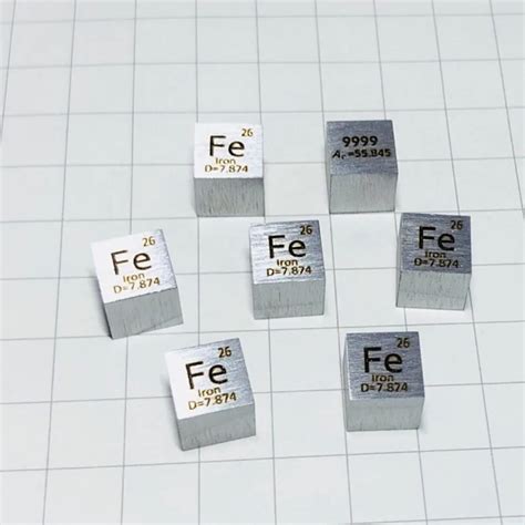 1pc High Purity 4n Iron Metal Ferrum Periodic Phenotype Cube 10mm 99.99% Fe Cube Hobby Display ...