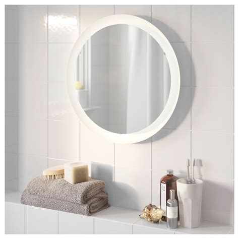 STORJORM Mirror with built-in light, white, 18 1/2" - IKEA | Mirror ...