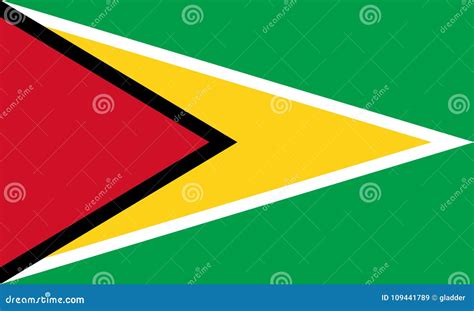 Flag in Colors of Guyana, Image. Stock Illustration - Illustration of frame, background: 109441789