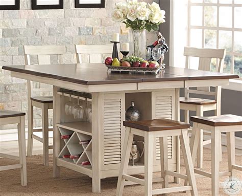 Heather Two Tone Extendable Island Table | 1000 | Kitchen island dining ...