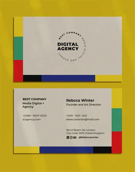 Digital Agency Business Card Template PSD in 2023 | Agency business cards, Business card ...