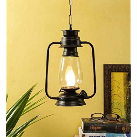 Buy SL Light Round Shape Hanging Pendant Ceiling Light (Black) Online at Low Prices in India ...