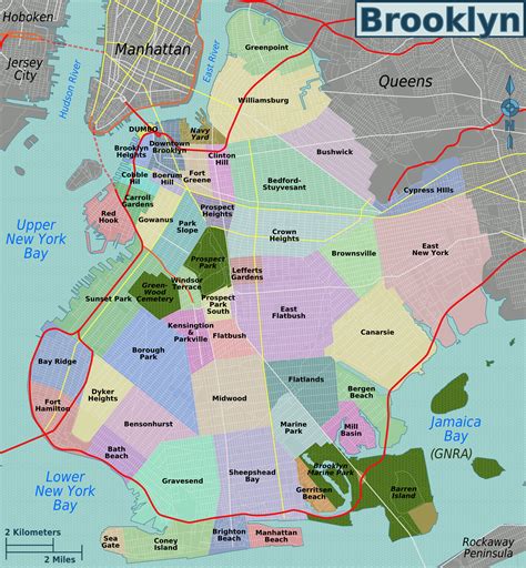 Brooklyn Neighborhoods Map - brooklyn • mappery