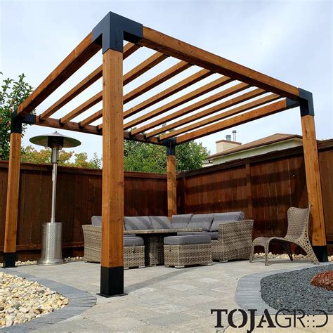 Pergola Kit with SHADE SAIL for 6x6 Wood Posts | Outdoor pergola, Pergola, Pergola patio