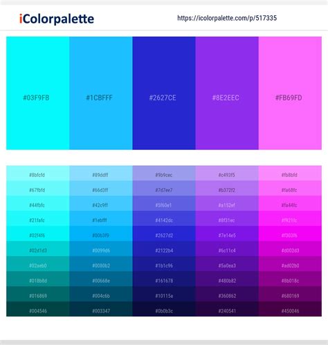 11 Latest Color Schemes with Aqua And Blue Violet Color tone ...