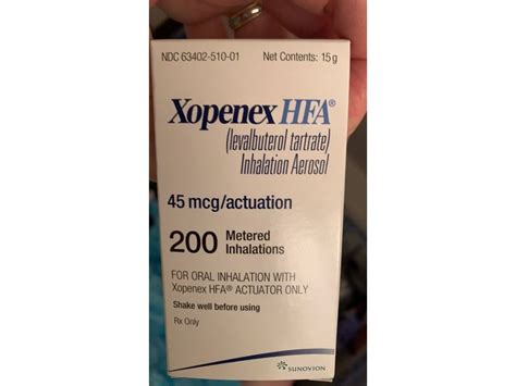 Xopenex HFA (levalbuterol tartrate) Inhalation Aerosol, 45 mcg, 200 ...