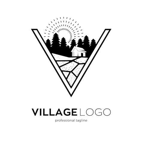 Premium Vector | Village logo design