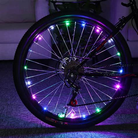 6 Colors 20 LEDs Bicycle Lights Mountain Bike Light Cycling Spoke Wheel Lamp Bike Accessories ...