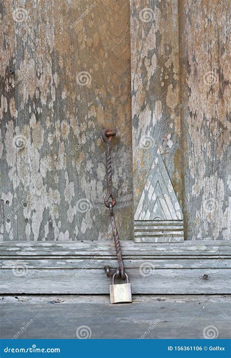 An Antique Door Locked with Key Stock Photo - Image of entrance, door: 156361106