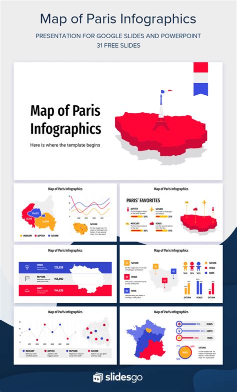 Map of Paris Infographics - Template | Powerpoint presentation design ...