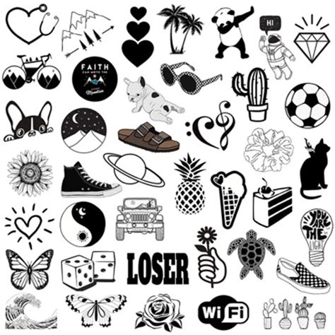 50Pcs-Classic-Vsco-Sticker-Mixture-Black-and-White-Sticker-for-Bicycle ...