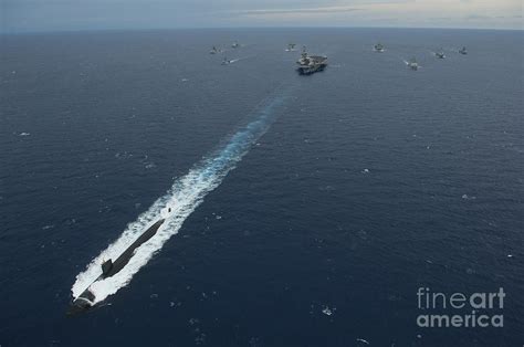 Carrier Strike Group Formation Of Ships #5 Photograph by Stocktrek ...