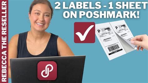 How to Print 2 Labels Per Page on Half Sheet Labels for Poshmark Shipping - YouTube