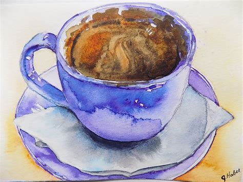 Excited to share the latest addition to my #etsy shop: Coffee Cup Watercolor Art 5 x 7 Original ...